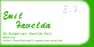 emil havelda business card